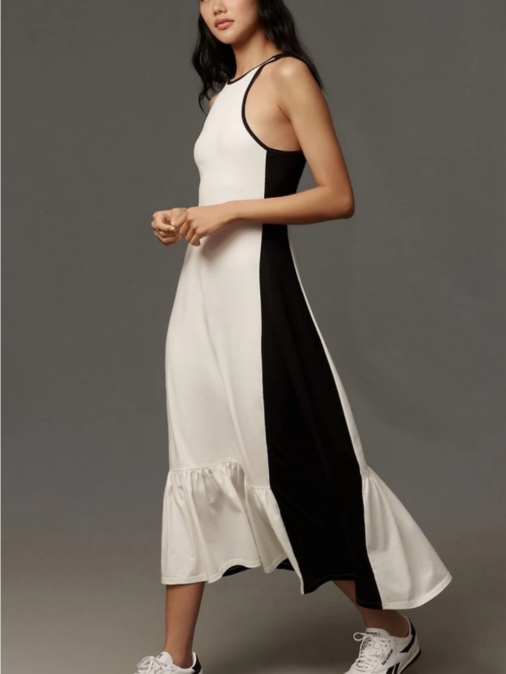 NWT Daily Practice by Anthropologie Colorblock Racer Midi Dress